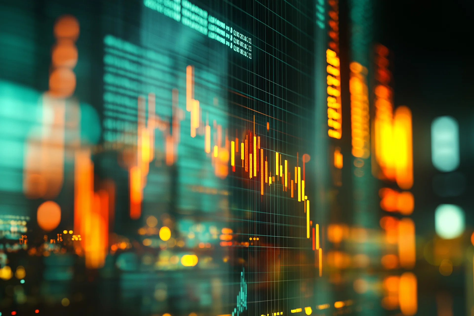 Professional financial analyst reviewing market data on multiple screens