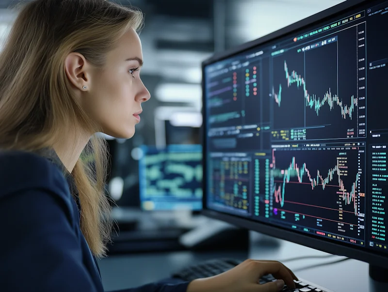 Chart showing recent market volatility and economic indicators