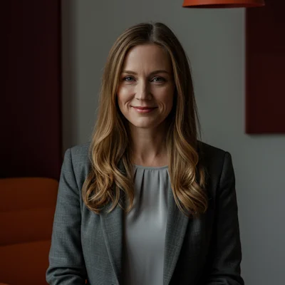 Professional headshot of Sarah Thompson, Market Research Director